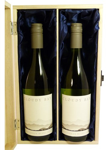Cloudy Bay Sauvignon Blanc 2 x 75cl Bottle Gift Set in Wooden Box