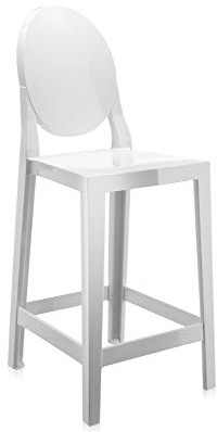Kartell One More Hocker, Plastik, weiß, 50 x 100 x 37.5 cm