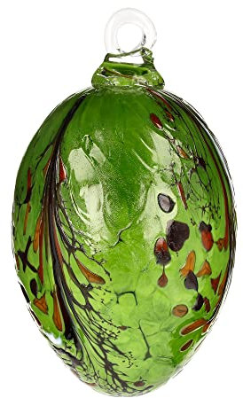 Marolin Handgefertigtes Osterei aus Glas, sattgrün