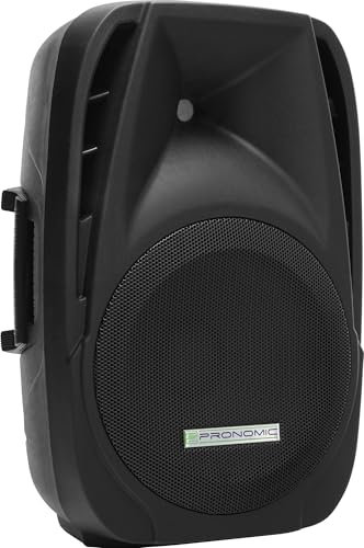 Pronomic PH12A Bühnen- und Konzertlautsprecher, Aktiv PA-Lautsprecher, Mobile PA-Box für unterwegs, (USB/SD/Bluetooth MP3-Player, 150 W RMS / 300 W Peak, 12 Woofer, 34mm Hochtontreiber), schwarz
