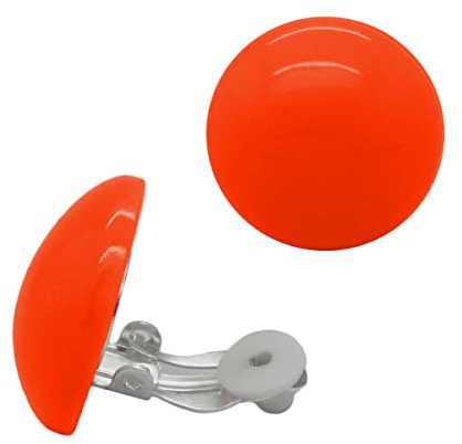 Soul-Cats 1 Paar Ohrclips aus Plastik in der Farbe orange