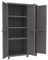 Armario de resina antigolpes, 102 x 39 x 170 TERRY de altura, 3 puertas, 3 estantes para exterior, balcón y jardín