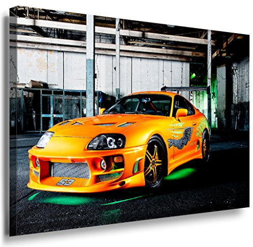 LaraArt Bilder Toyota Supra Leinwandbild LaraArt Bilder Mehrfarbig Wandbild 100 x 70 cm