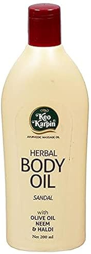 keo Georgijewitsch Karpin Herbal Body Massage Sandale Öl mit Olivenöl. Neem und Turmeric, 100ml