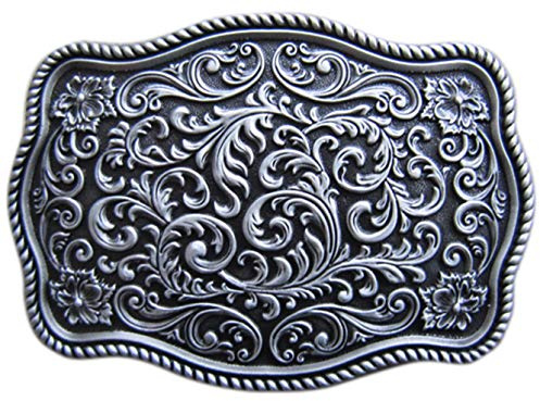 Jean's Friend New Vintage Cowboy Flower Pattern Belt Buckle Gürtelschnallen US Stock