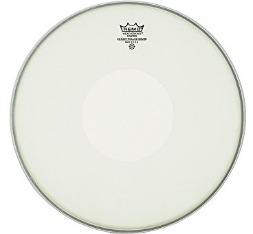 Remo drumhead CS Ambassador White roughened with Dot on top 14 - CS-0114-22