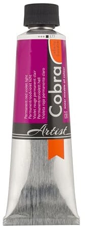 Cobra Artist Couleurs à l'huile mélangeables à l'eau - 150 ml Rouge Rouge clair permanent 577 - Haute résistance à la lumière +++ - Peinture à l'huile sans solvant