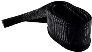 S-Conn Flexibler Kabelkanal mit Klettverschluss, O.D. -51mm 2,00m Schwarz