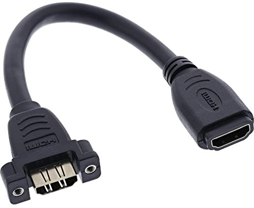 InLine 17600r Montage Câble Adaptateur HDMI A Femelle vers Femelle Contact plaqué Or 4 K2 k 0,2 m