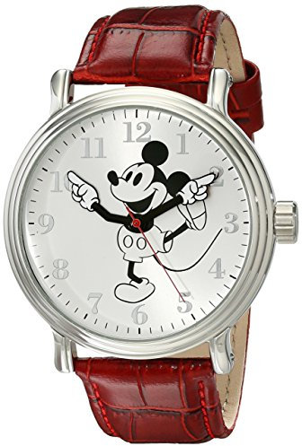 Disney Herren analog Quarz Uhr mit Kunstleder Armband W001864