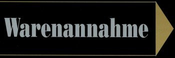 Hinweisschild - WARENANNAHME - 308487 - Gr. 30 x 10 cm - Laden Geschäft Firma