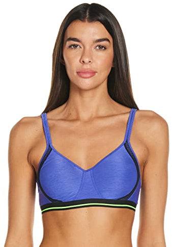 Hanes Women's X-Temp Foam Wirefree Bras, Clematis Blue/Black, XXL
