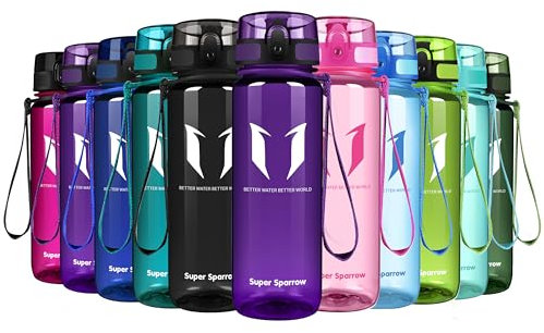 Super Sparrow BX-17oz-Orchid Trinkflasche - Tritan Wasserflasche - 500ml - BPA-frei - Ideale Sportflasche - Sport, Wasser, Fahrrad, Fitness, Uni, Outdoor - Leicht, Nachhaltig