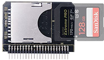 LEAGY Secure Digital Carte mémoire SD SDHC SDXC MMC vers IDE 6,3 cm 2,5 44P 44 broches mâle adaptateur convertisseur SD 3.0