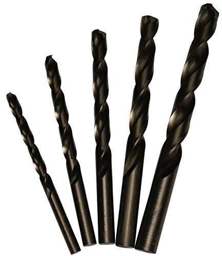 Drill America - POUD/ACOJ 5 Piece M42 Cobalt Drill Bit Set in Plastic Pouch Case (1/4 - 1/2), POU Series