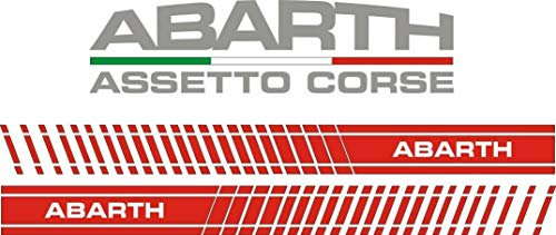 Multiart Design Adesivi Fiat Grande Punto Abarth/Evo Fasce Laterali con Omaggio (Bianco)