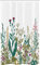 ABAKUHAUS Frühling Schmaler Duschvorhang, Romantisch Wildflower Art, Badezimmer Deko Set aus Stoff mit Haken, 120 x 180 cm, Weiß und Mehrfarbig