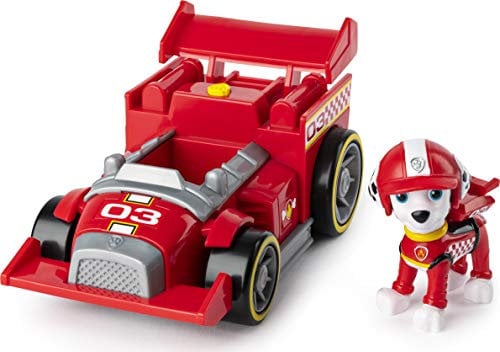 PAW Patrol Ready, Race, Rescue Marshall's Race & Go - Vehículo de Lujo con Sonidos, para niños a Partir de 3 años