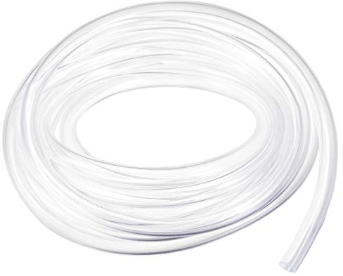sourcing map PVC Hose Tube, 6mm(0.23) ID x 8mm(0.31) OD 3 Meter 9.8ft Clear Vinyl Tubing, Plastic Flexible Water Pipe