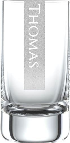 Miriquidi Schnapsglas mit Gravur 1 Stück | 5cl Schott Glas mit Namen | LogoGlas | Spülmaschinenfest | Schnapsglas & Individuelle Lasergravur