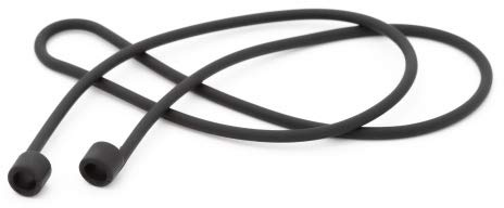 System-S 1x Silikon Halteband Holder für AirPods Kopfhörer in Schwarz
