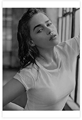 Emilia Isobel Euphemia Rose Clarke (3) Leinwand-Poster, Wandkunst, Dekordruck, Bild, Gemälde für Wohnzimmer, Schlafzimmer, Dekoration, 30 x 45 cm, ohne Rahmen, Emilia Isobel Euphemia Rose Clarke (3) 1