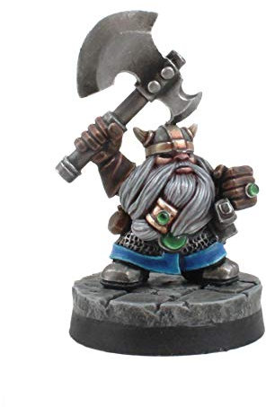 War World Gaming Zwerg-Kämpfer Held Miniatur Figur für 28 mm Fantasie Wargaming oder Tabletop Rollenspiele