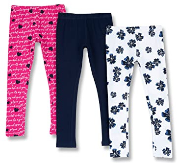 Chicco, Lot de 3 Pantalons Leggings pour Filles en Pur Coton, Designed In Italy