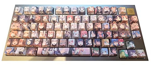 2Duck Set KeyCap Ahegao, 108 Tasti OEM Profile Dye-Sub Japanese Anime PBT Keycaps for Cherry MX Switch Custom Mechanical Gaming Keyboard