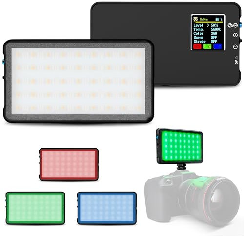 Lume Cube - LED-Licht RGB Panel Go - einstellbares Panel Go - intelligentes LCD-Display - Foto-Video-Beleuchtung - Lange Batterielebensdauer - einstellbare Farbtemperatur von 3200 bis 5600K