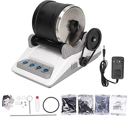 Rock Tumbler Kit DIY Elektrisches Spielzeug mit Groben Edelsteinen Polierkörnern Rock Electric Grinder Physical Science Experiment Set für Erwachsene Kinder Geology Stem Toy(#2)
