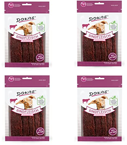 Dokas Dog RINDFLEISCH getrocknet für Hunde - Bundle - 4 x 70 g
