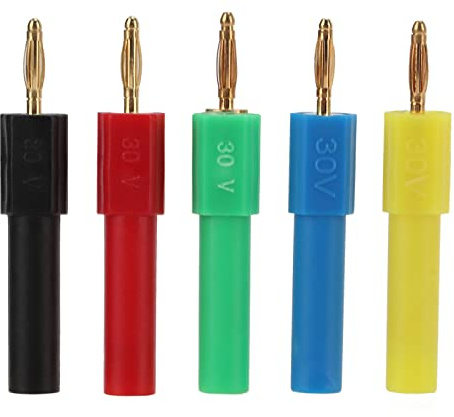 Jadeshay Bananenstecker 4mm, 5 Stück J.20011 2mm Stecker auf 4mm Buchse Bananenstecker Adapter