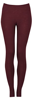 Dilling Damen Leggings aus Merinowolle Bordeaux 38