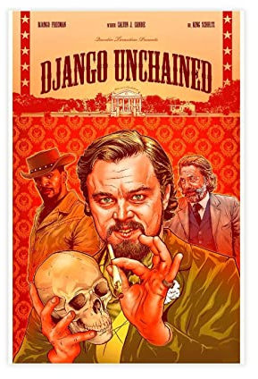EFEZAC Django Unchained Poster 19 Leinwand Poster Schlafzimmer Dekor Sport Landschaft Büro Zimmer Dekor Geschenk ohne Rahmen Stil 30 x 45 cm