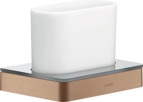 hansgrohe Zahnglas Axor universal Glas, Wandmontage, Brushed red Gold