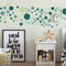 Sunnywall® 130 bunte Wandtattoo Kreise als Sticker Set für Baby- & Kinderzimmer - Punkt-Dots als Klebepunkte in verschiedenen Farben - Wandaufkleber für eine individuelle Wandgestaltung Lindgrün