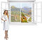 𝟐𝟎𝟐𝟑 𝐍𝐞𝐮𝐞 Magnet Fliegengitter Fenster Weiß 60x135cm Insektenschutz Fenster Moskitonetz,Klettband Selbstklebend Ohne Bohren für Fenster und Türen