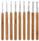 XPEX 9 Stück Häkelnadeln,2,0 mm-6,0 mm Häkelnadeln mit Holzgriff Ergonomischer Griff für Arthritische Hände, Holzgriff Häkeln Extra Leichte Stricknadeln für Anfänger und Häkelgarn