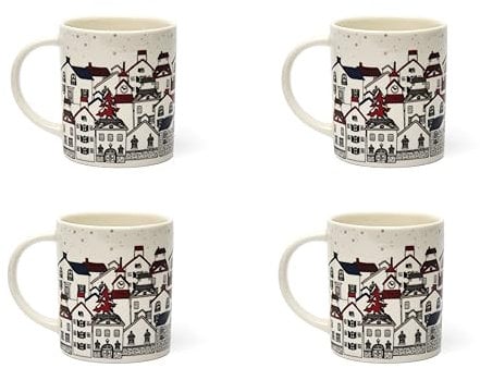 Excelsa Innsbruck Set 4 Mug, Porcellana New Bone China, Capacità 300 Ml.