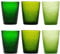 Memento Set 6 bicchieri acqua in pasta di vetro 300cc (Grass)