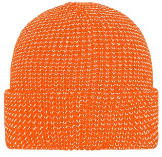 myrtle beach Reflective Winter Beanie - Strickmütze mit reflektierenden Akzenten | Farbe: Bright-orange | Grösse: one Size - 10er Pack