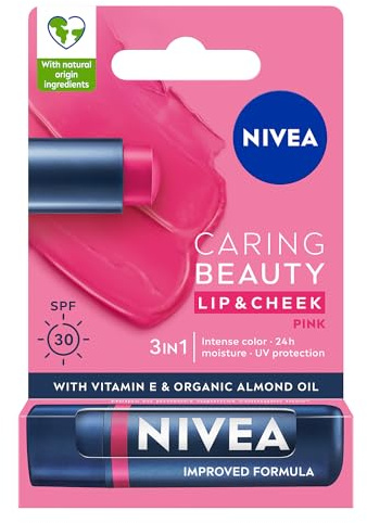 NIVEA Pflegende Lippenstift Caring Beauty 3in1 Pink 4,8g
