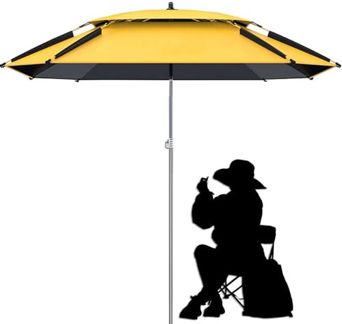 Strandschirm, Wasserdichter UV-Schutz Strand Sonnenschirm, Leicht öffnen und Schließen, for Pool und Strand(Size:240cm(8ft))