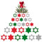 Maxmoc 240 Stück Filzsterne, Streudeko Filz Deko Weihnachten, Filz Sterne Weihnachten in 3 Stile und 4 Farben Geeignet für Weihnachtsbaum und Tischdekoration