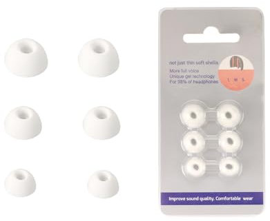 3 Pairs Eartips Earbuds Tips for CMF Buds Pro 2, Soft Silicone Ear Tips Cover Replacement Earcap Sleeve S/M/L for CMF by Nothing Buds Pro 2 In Ear Earphone (White)