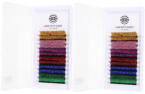 Healeved Lot De 2 Faux Pailletés Extensions Individuelles Pour Cosplay Halloween Brillants 6 Paires X 2