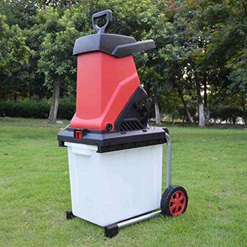 CASEGO Broyeur de Jardin électrique, broyeur de Jardin 2500 W pour Feuilles et Branches avec Sac à débris, Lames en Acier réversibles, Grande d'entonnoir