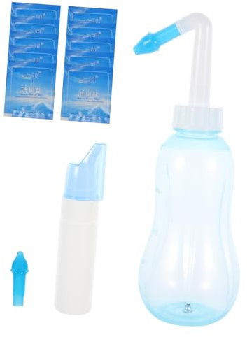 minkissy Nasenreiniger Nasenspülgerät Nasenhöhlenreinigungsinstrumente Nasenspülflasche Tragbarer Nasenirrigator Kreativer Nasenreiniger für Nasenspülung Blau