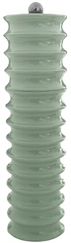 Addison Ross Twister Salt or Pepper Mill – Easy Twist Ceramic Grinder – Sustainable Rubber Wood – Modern Design – Ideal Wedding Gifts or Housewarming Gift – Kitchen Accessories – Sage – 24cm